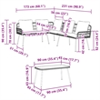 vidaXL Poly Rattan Small Sofa Set with Cushions in Black