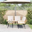 vidaXL Poly Rattan Small Sofa Set with Cushions in Natural