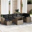 vidaXL 5 Piece Poly Rattan Sofa Set in Gray
