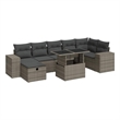 vidaXL 5 Piece Poly Rattan Sofa Set in Gray