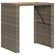 vidaXL 3 Piece Solid Acacia Wood Bar Set in Gray