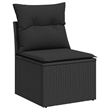 vidaXL 5 Piece Poly Rattan Sofa Set in Black