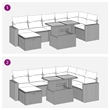 vidaXL 5 Piece Poly Rattan Sofa Set in White/Cream/Beige