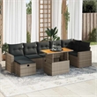 vidaXL 5 Piece Steel Medium Sofa Set in Gray