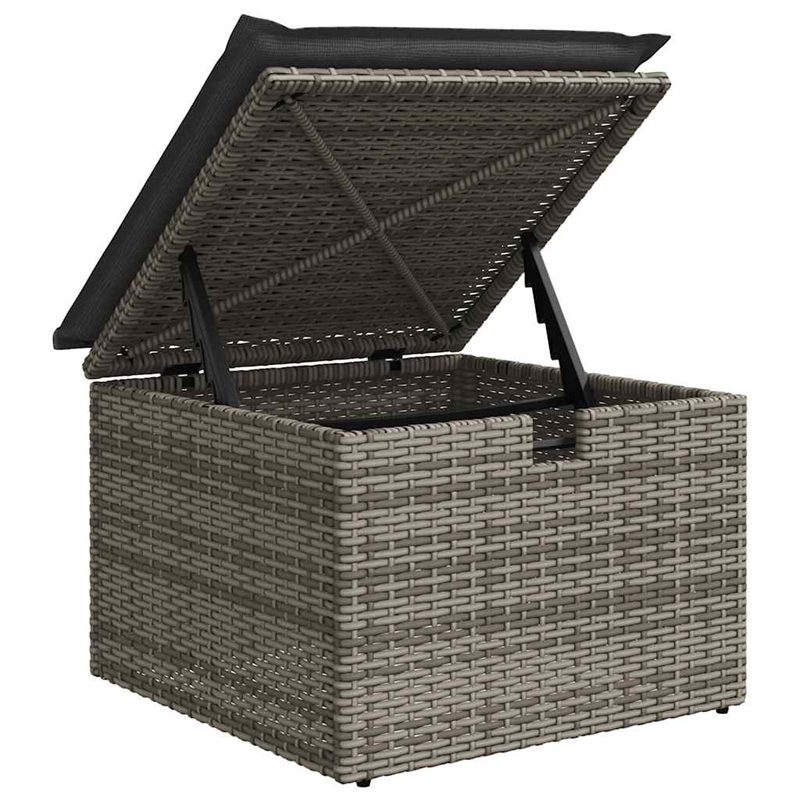 vidaXL 5 Piece Steel Medium Sofa Set in Gray