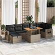 vidaXL 5 Piece Steel Large Sofa Set in Beige