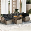 vidaXL 5 Piece Poly Rattan Sofa Set in Gray