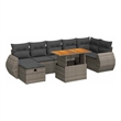vidaXL 5 Piece Poly Rattan Sofa Set in Gray
