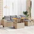 vidaXL Poly Rattan Small Sofa Set in Beige