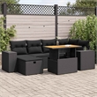 vidaXL 8 Piece Poly Rattan Sofa Set in Black/Brown