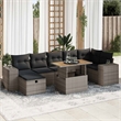 vidaXL 5 Piece Poly Rattan Sofa Set in White/Gray/Cream