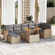 vidaXL 5 Piece Steel Sofa Set in Gray/Beige