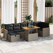 vidaXL 5 Piece Steel Sofa Set in Gray