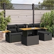 vidaXL 6 Piece Sofa Set in Black