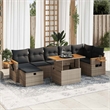 vidaXL 5 Piece Solid Acacia Wood Sofa Set in Gray