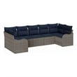 vidaXL Poly Rattan Sofa Set in Gray