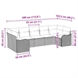 vidaXL Poly Rattan Sofa Set in Black