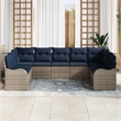 vidaXL Poly Rattan Sofa Set in Gray