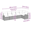 vidaXL Poly Rattan Sofa Set in Gray