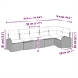 vidaXL Poly Rattan Sofa Set in Black