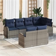 vidaXL Poly Rattan Sofa Set in Gray
