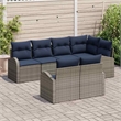 vidaXL Poly Rattan Sofa Set in Gray