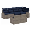 vidaXL Poly Rattan Sofa Set in Gray