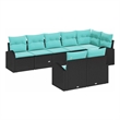 vidaXL Poly Rattan Sofa Set in Black