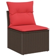 vidaXL Poly Rattan Sofa Set in Brown