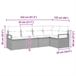 vidaXL Poly Rattan Sofa Set in Brown