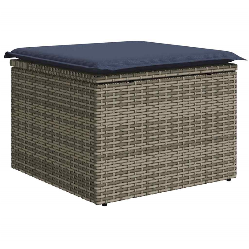 vidaXL Poly Rattan Sofa Set in Gray