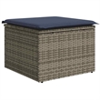 vidaXL Poly Rattan Sofa Set in Gray