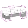 vidaXL Poly Rattan Sofa Set in Gray
