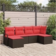 vidaXL Poly Rattan Sofa Set in Brown