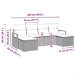 vidaXL Poly Rattan Sofa Set in Brown