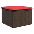 vidaXL Poly Rattan Sofa Set in Brown