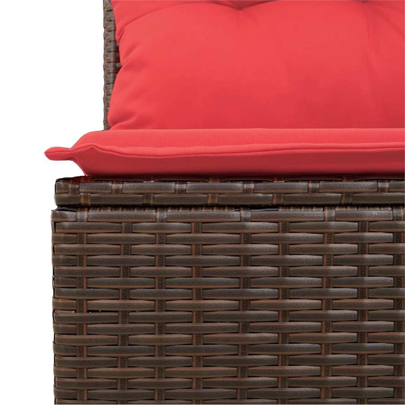 vidaXL Poly Rattan Sofa Set in Brown