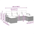 vidaXL Poly Rattan Sofa Set in Brown