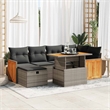 vidaXL 8 Piece Solid Acacia Wood Sofa Set in Gray