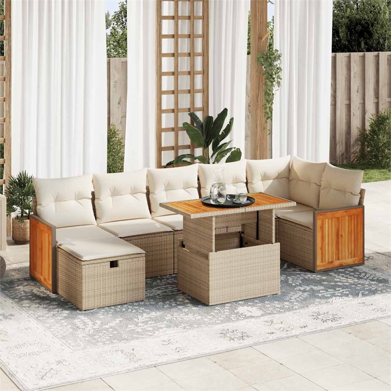 vidaXL 5 Piece Sofa Set in Beige