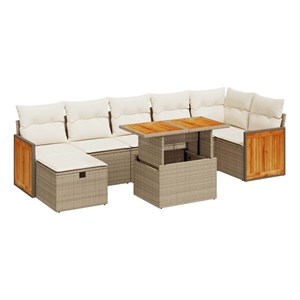 vidaXL 5 Piece Sofa Set in Beige