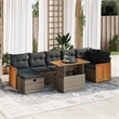 vidaXL 5 Piece Poly Rattan Sofa Set in Gray