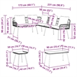 vidaXL Poly Rattan Small Sofa Set with Cushions in Natural