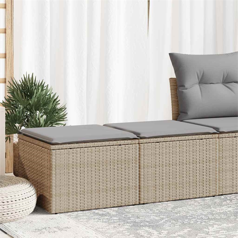 vidaXL 2 Piece Solid Acacia Wood Standard Sofa Set in Beige