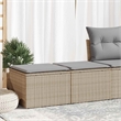vidaXL 2 Piece Solid Acacia Wood Standard Sofa Set in Beige