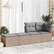 vidaXL 2 Piece Solid Acacia Wood Standard Sofa Set in Beige