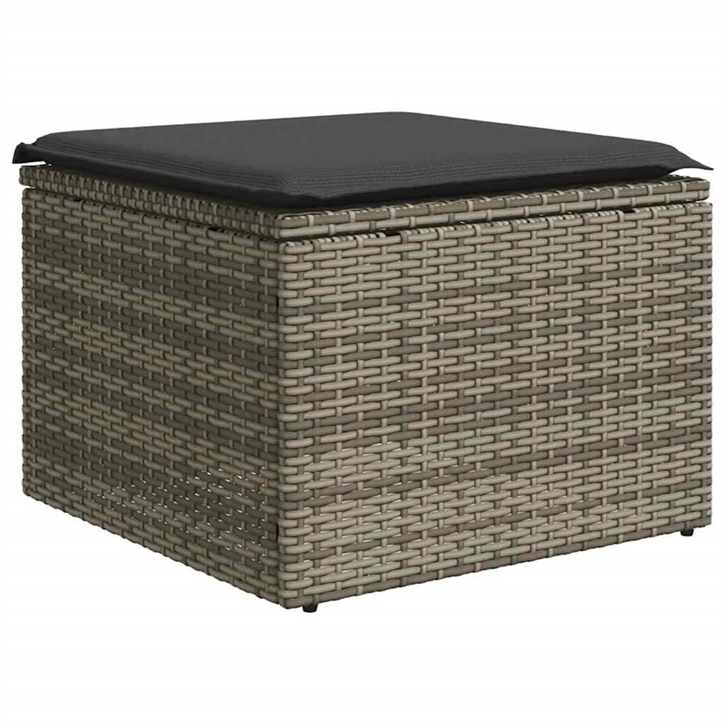 vidaXL 2 Piece Poly Rattan Sofa Set in Gray