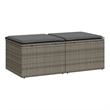 vidaXL 2 Piece Poly Rattan Sofa Set in Gray