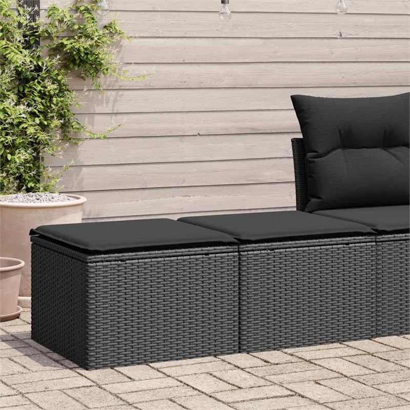 vidaXL 2 Piece Poly Rattan Small Sofa Set