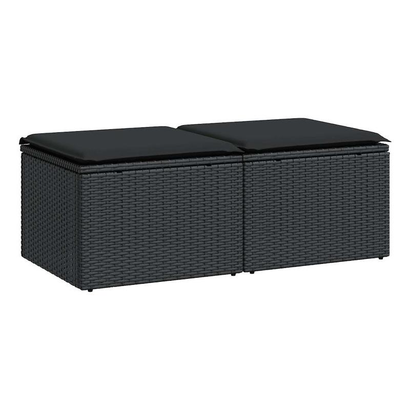 vidaXL 2 Piece Poly Rattan Small Sofa Set